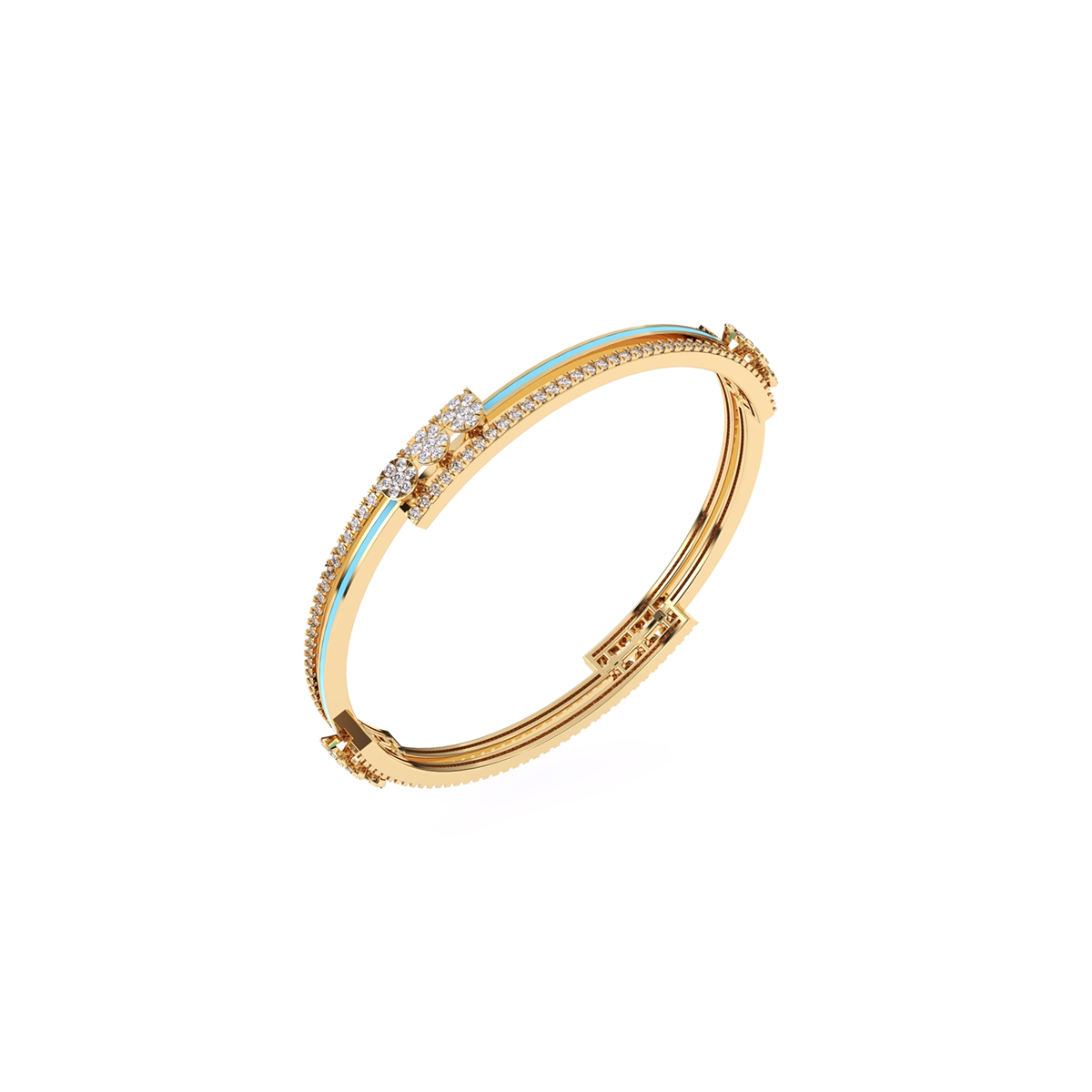 Amazing Round Diamond Bangle Bracelet
